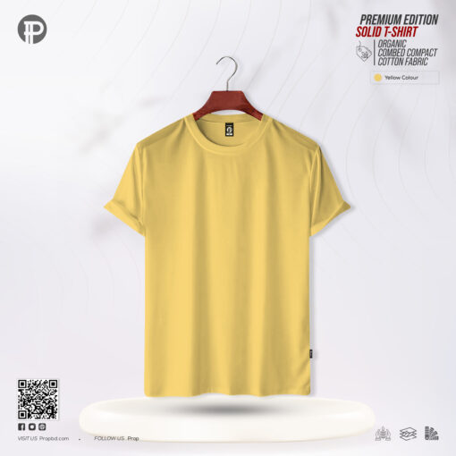 Mens Premium Solid T-Shirt - Yellow