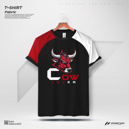 Mens Premium Contrast T-Shirt – Cow Lover