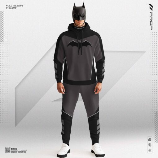 Metro Edition High Neck Hoodie Tracksuit - Batman
