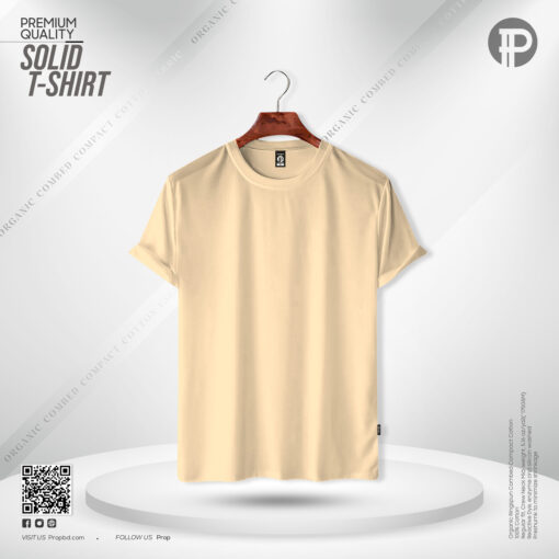 Mens Premium Solid T-Shirt - Cream