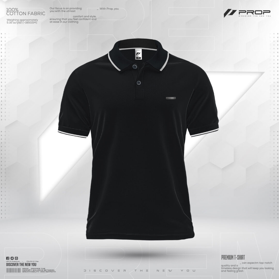 Mens Civic Edition Polo T-Shirt - Noir