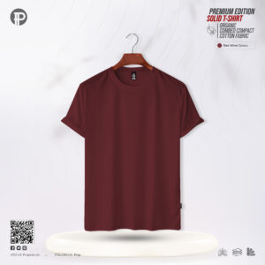 Mens Premium Solid T-Shirt - Red Wine